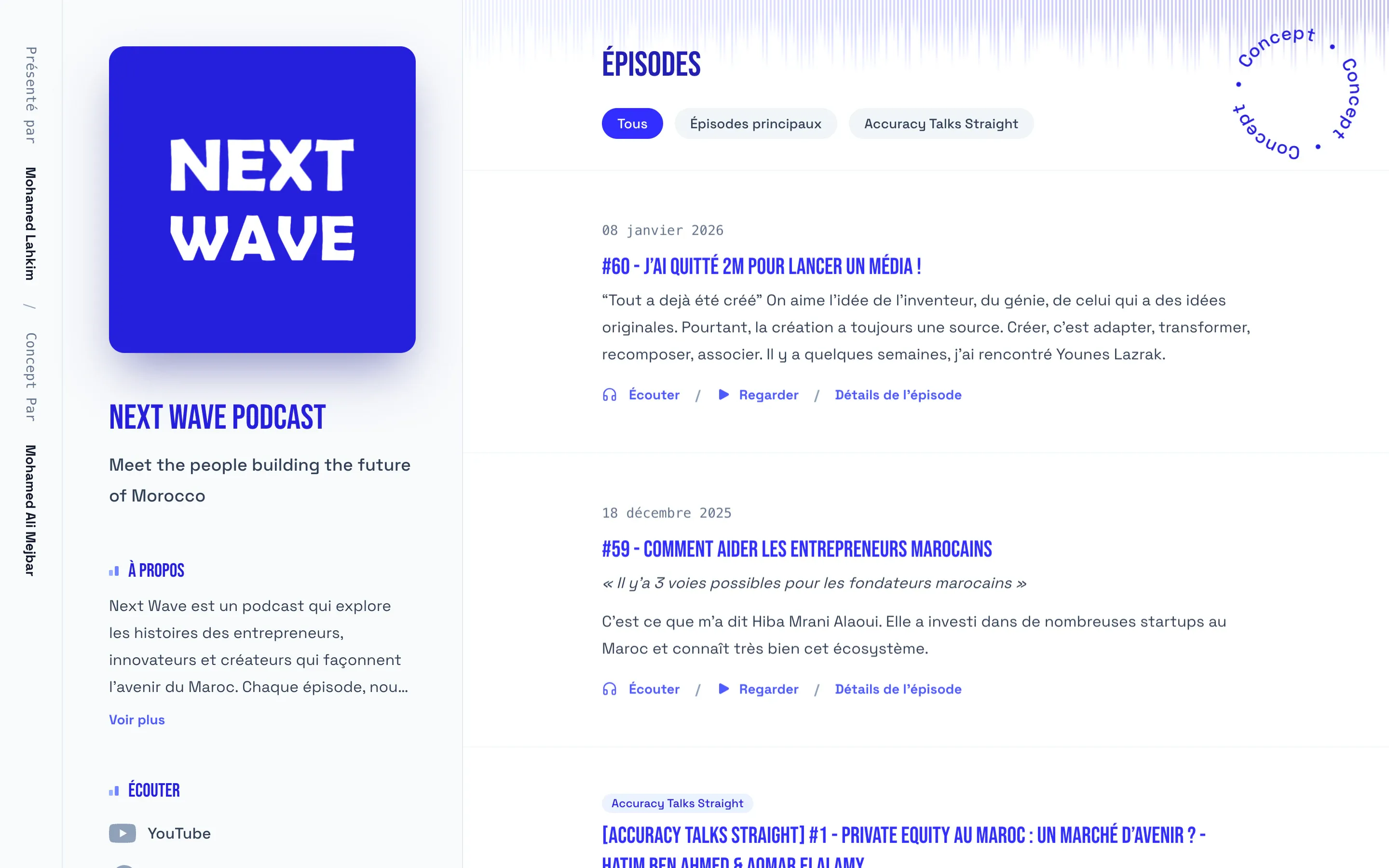 NEXT WAVE, the home page