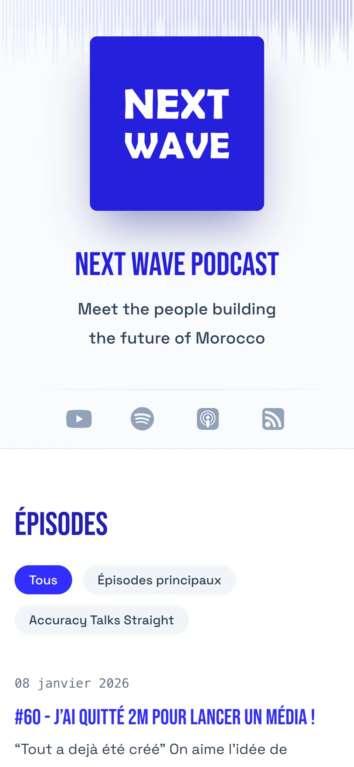 NEXT WAVE on a phone